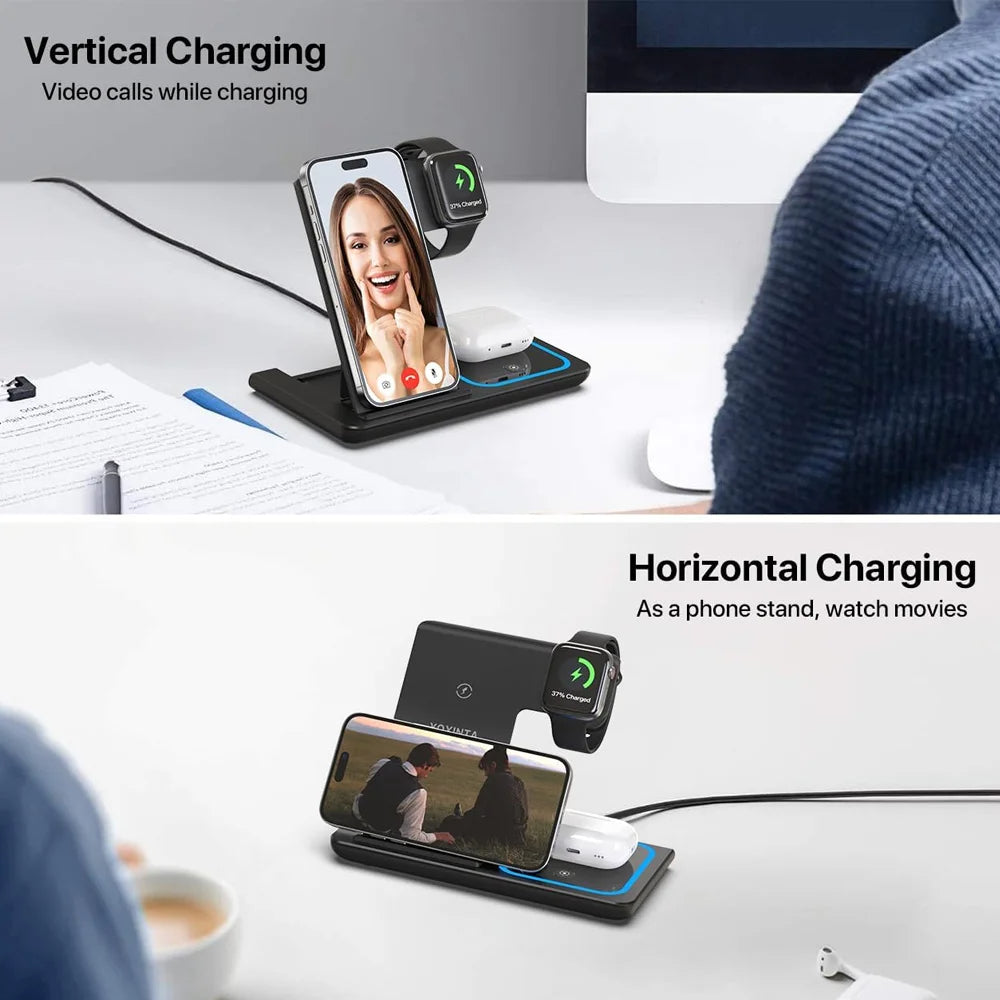 3-IN-1 Foldable Wireless Charger