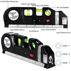 Imported 5 in 1 Multi Purpose Laser Level Pro 3 Leveler Scale
